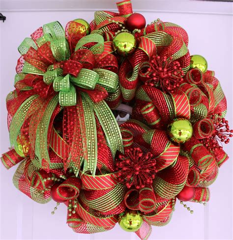 christmas mesh wreath ideas|More.